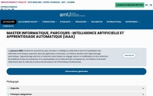Master Informatique, Parcours : Intelligence artificielle et apprentissage automatique - Aix-Marseille Université
