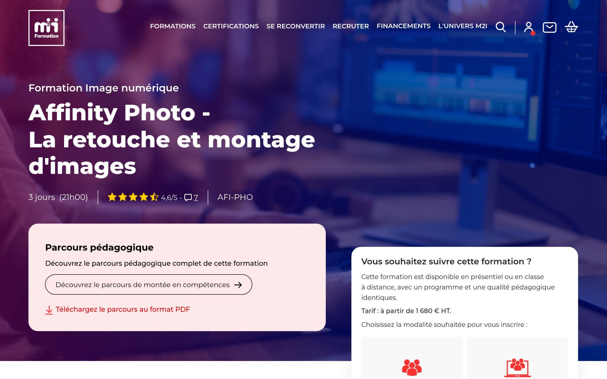 Affinity Photo - La retouche et montage d'images - M2i