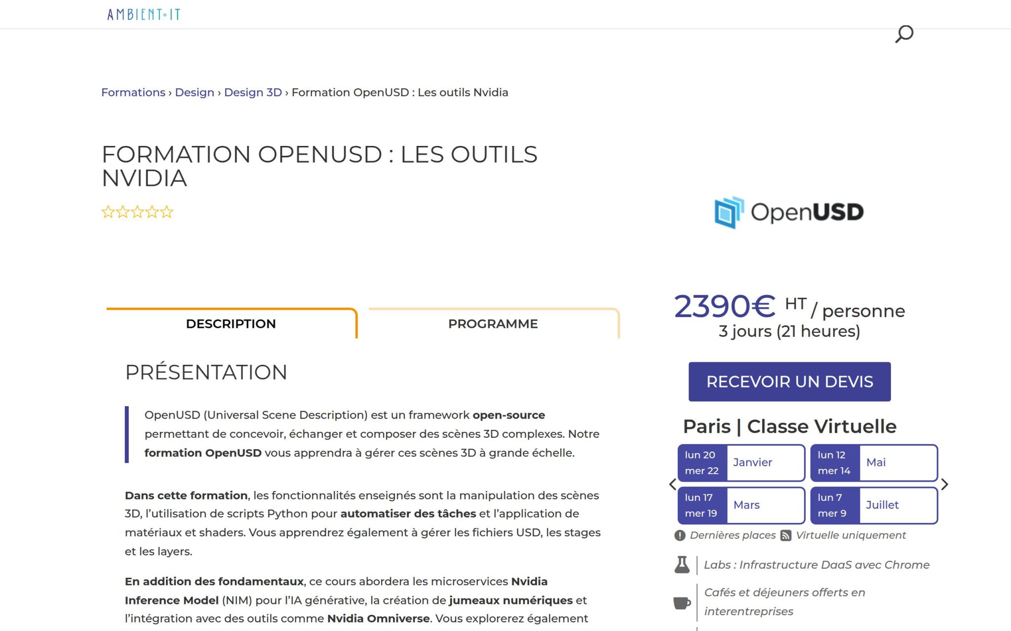 Formation OpenUSD : Les outils Nvidia - Ambient IT