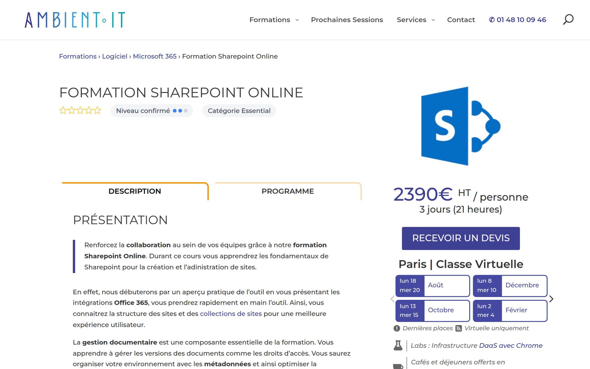 Formation Sharepoint Online - Ambient IT