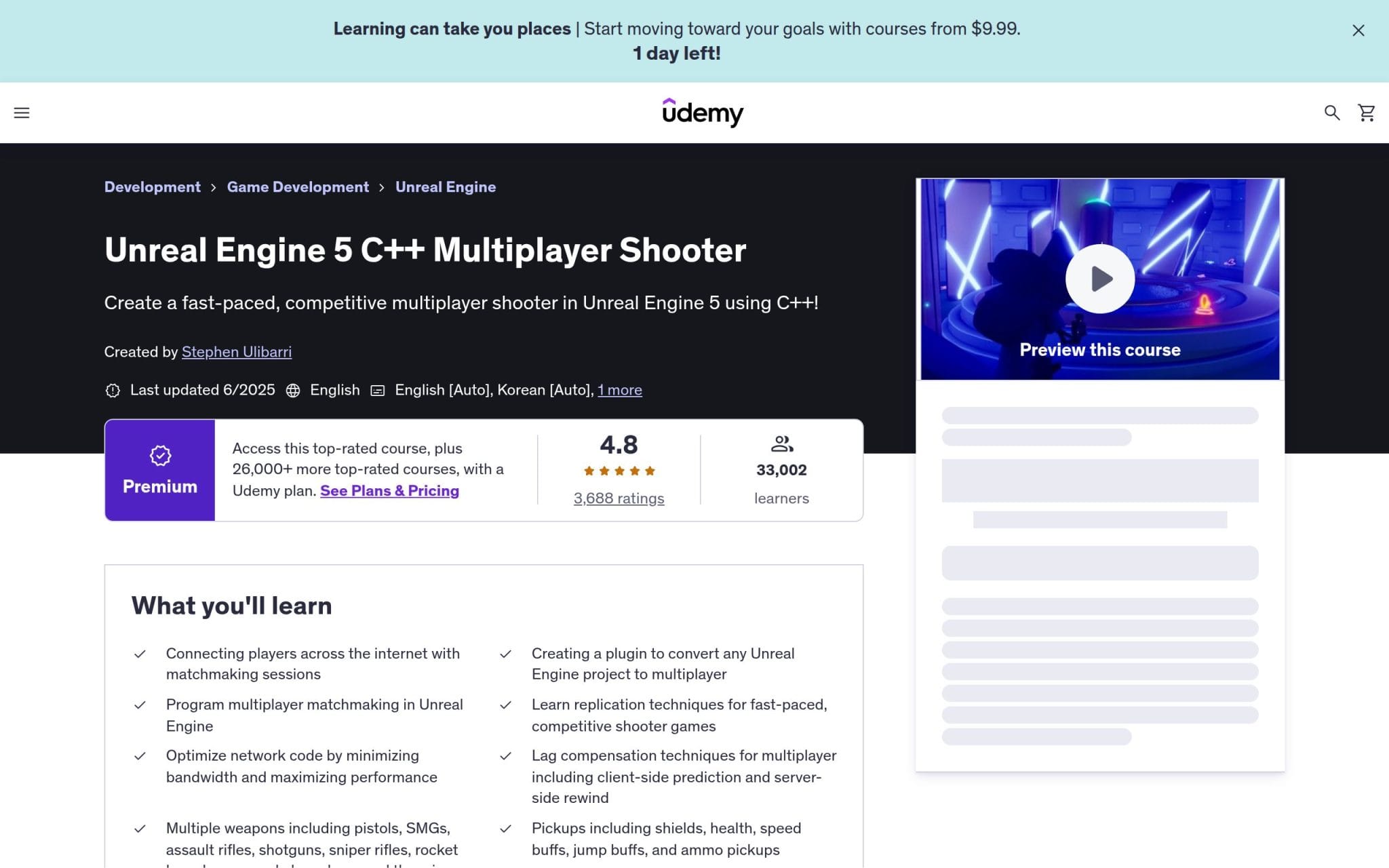 Unreal Engine 5 C++ Multiplayer Shooter - Udemy