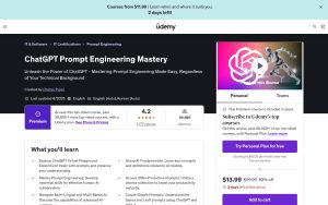 ChatGPT Prompt Engineering Mastery – Udemy