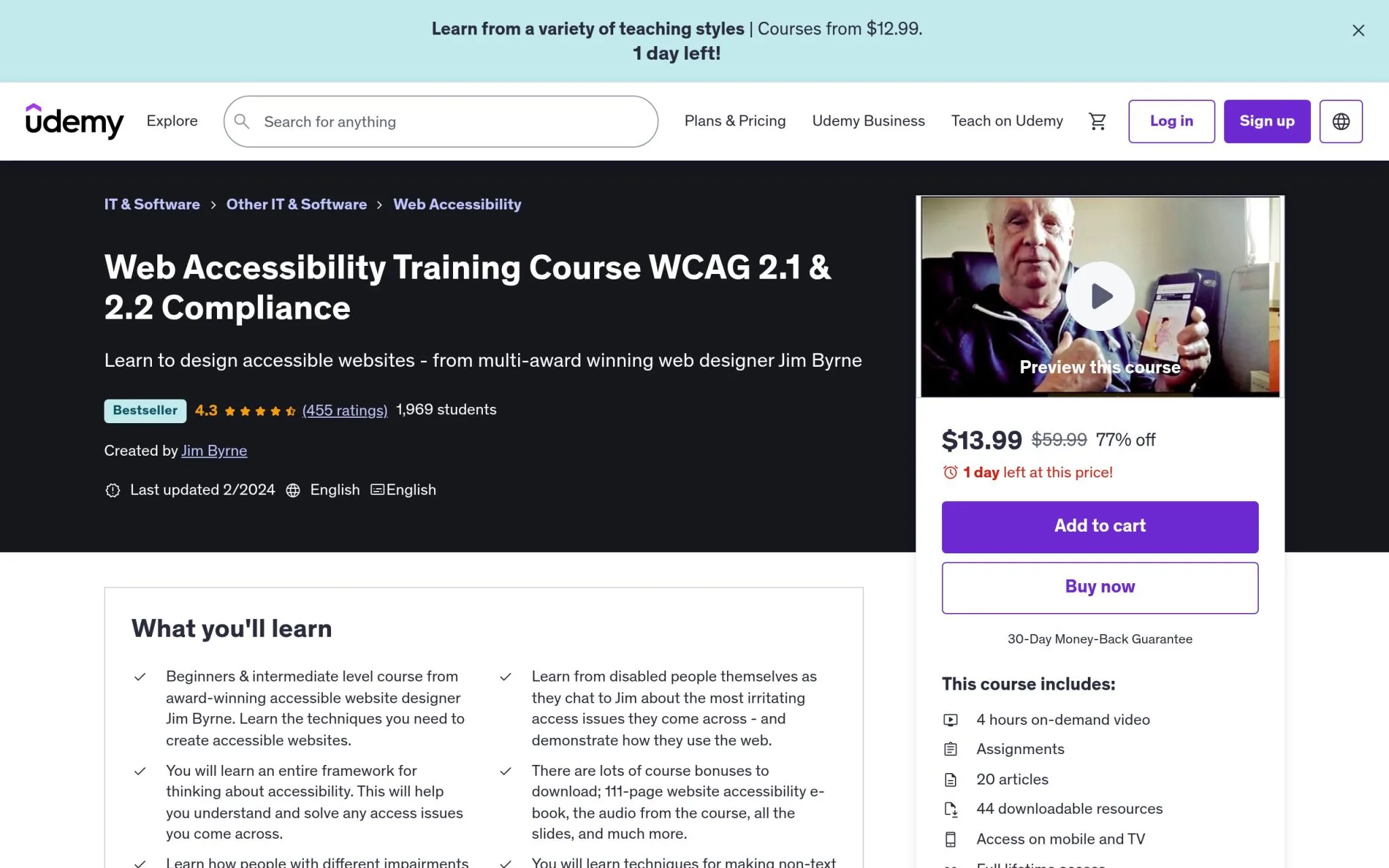 Web Accessibility Training Course WCAG 2.1 & 2.2 Compliance - Udemy