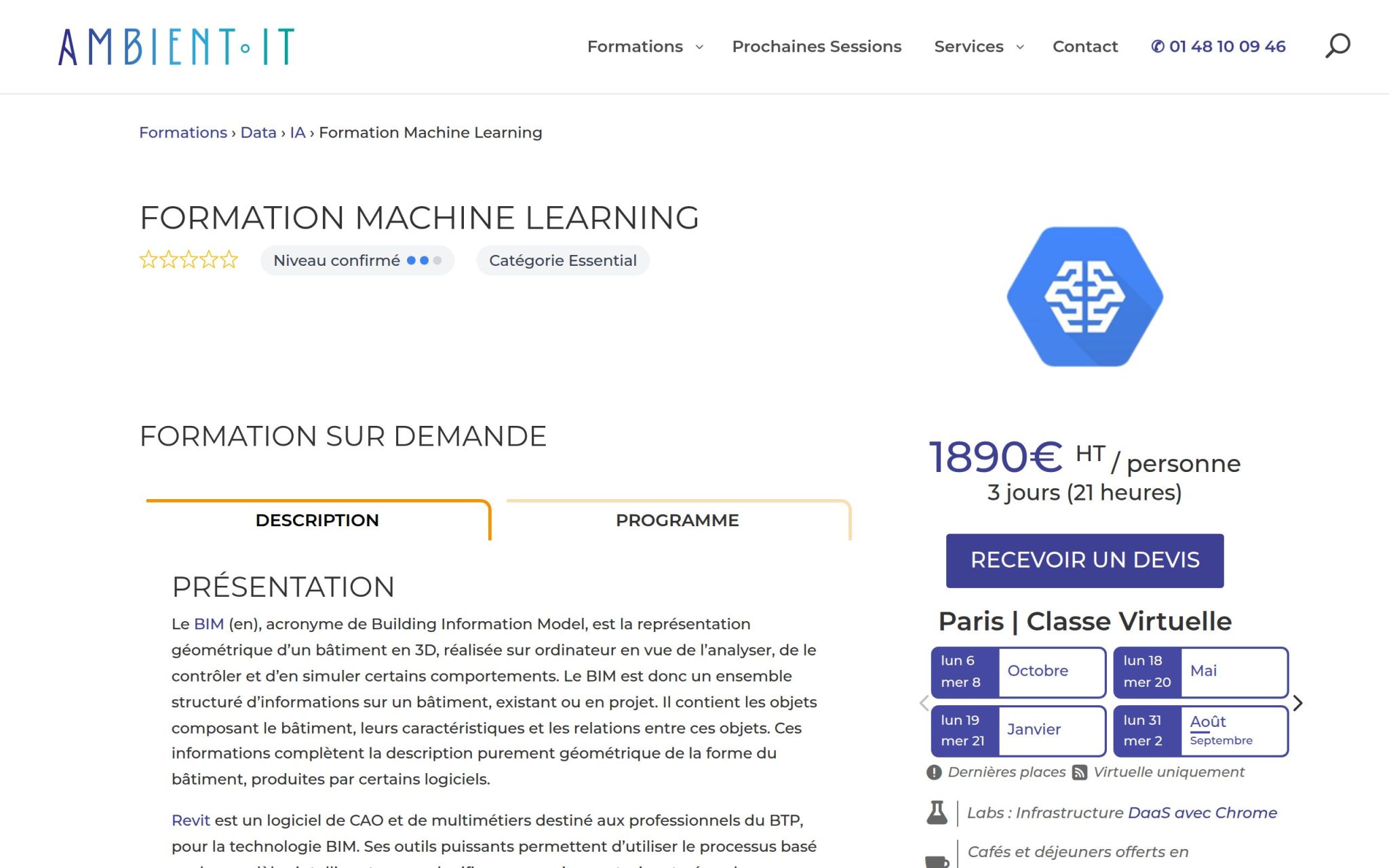 Formation Machine Learning - Ambient IT