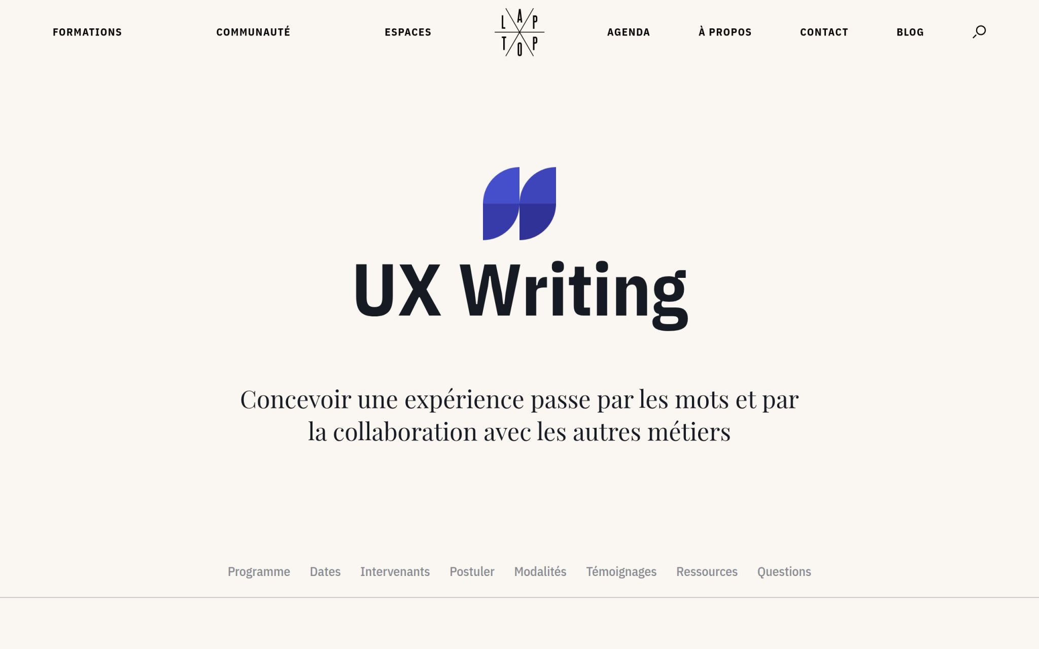 UX Writing - Le Laptop