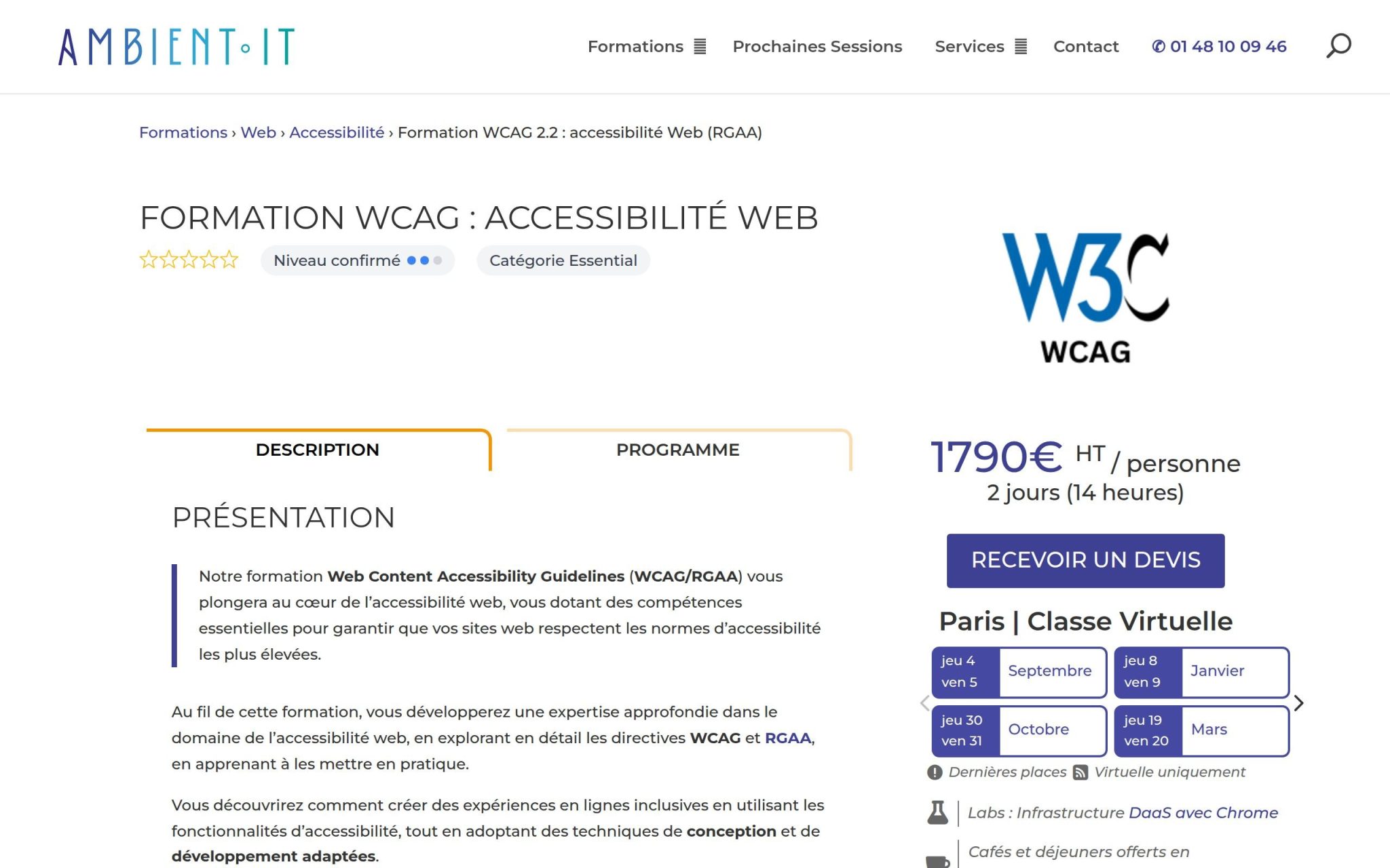 Formation WCAG : accessibilité web - Ambient IT