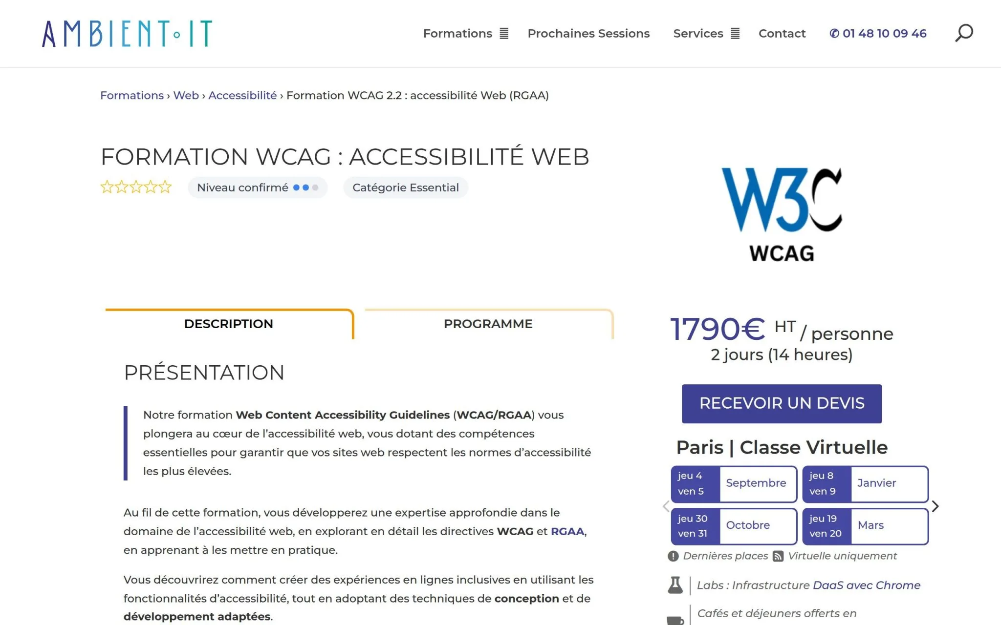 Formation WCAG : accessibilité web - Ambient IT