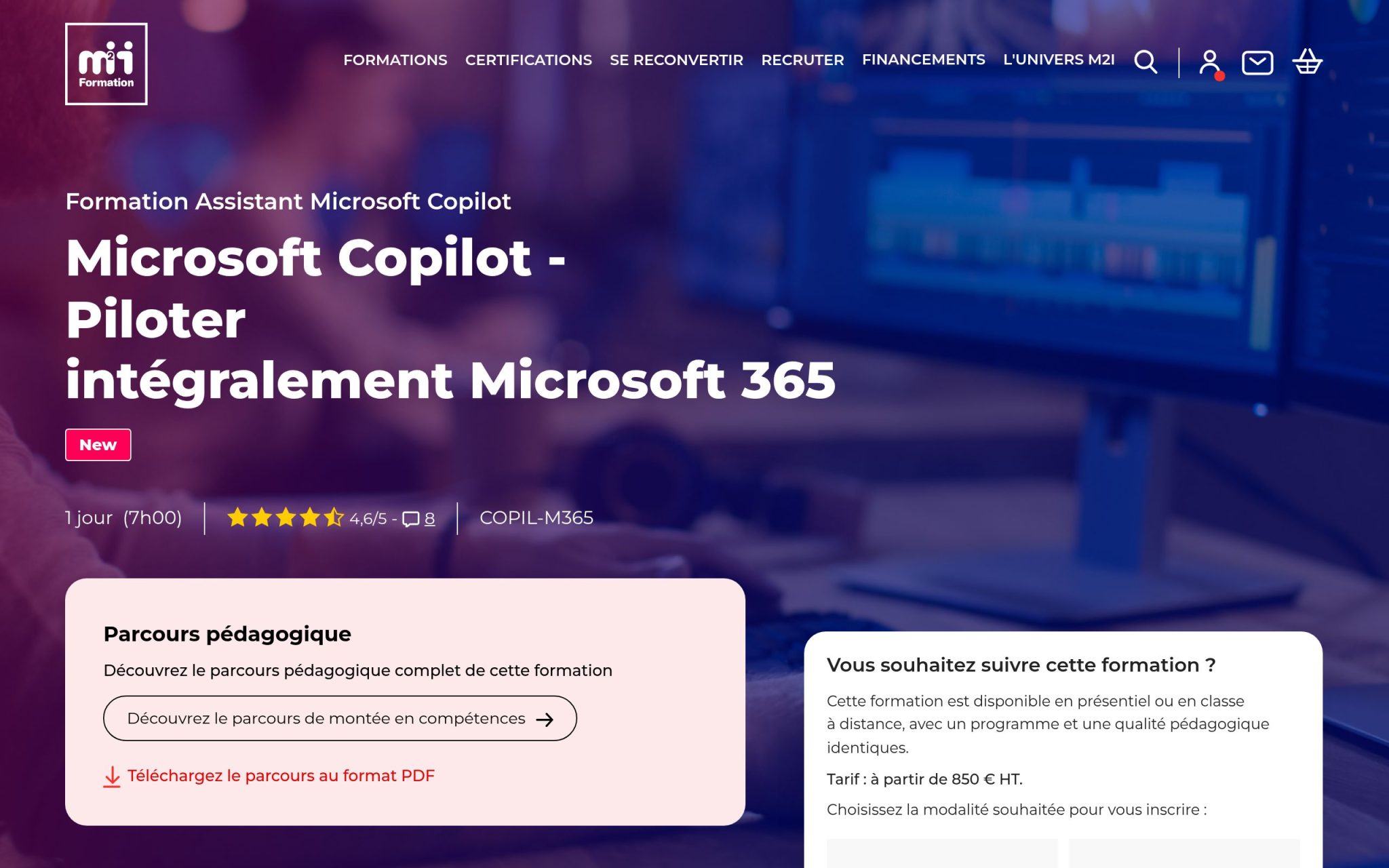 Microsoft Copilot - Piloter intégralement Microsoft 365 - M2i