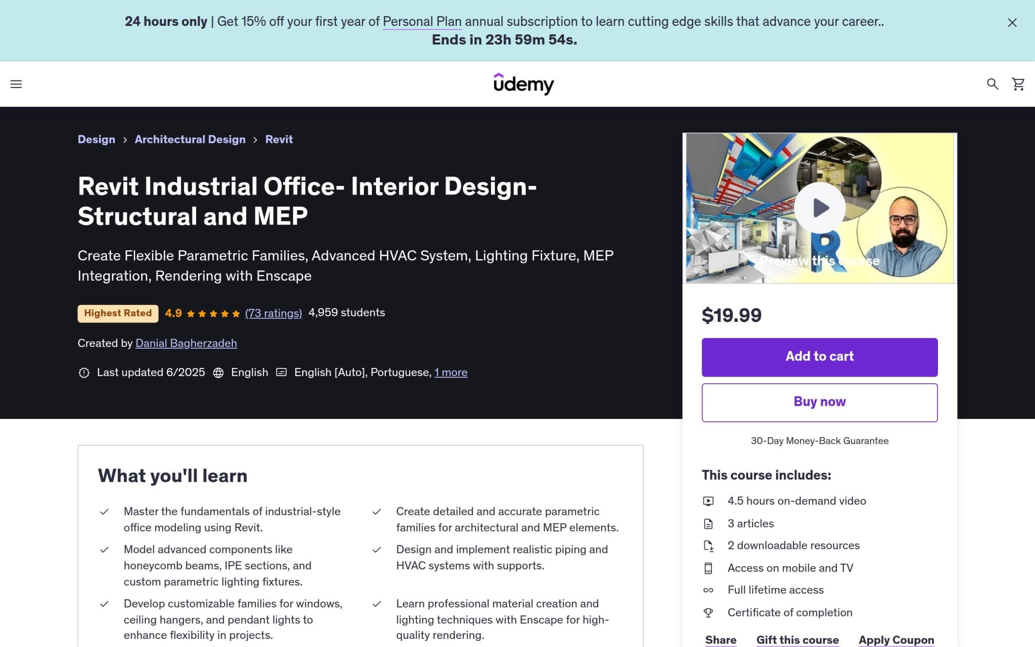 Revit Industrial Office- Interior Design- Structural and MEP - Udemy