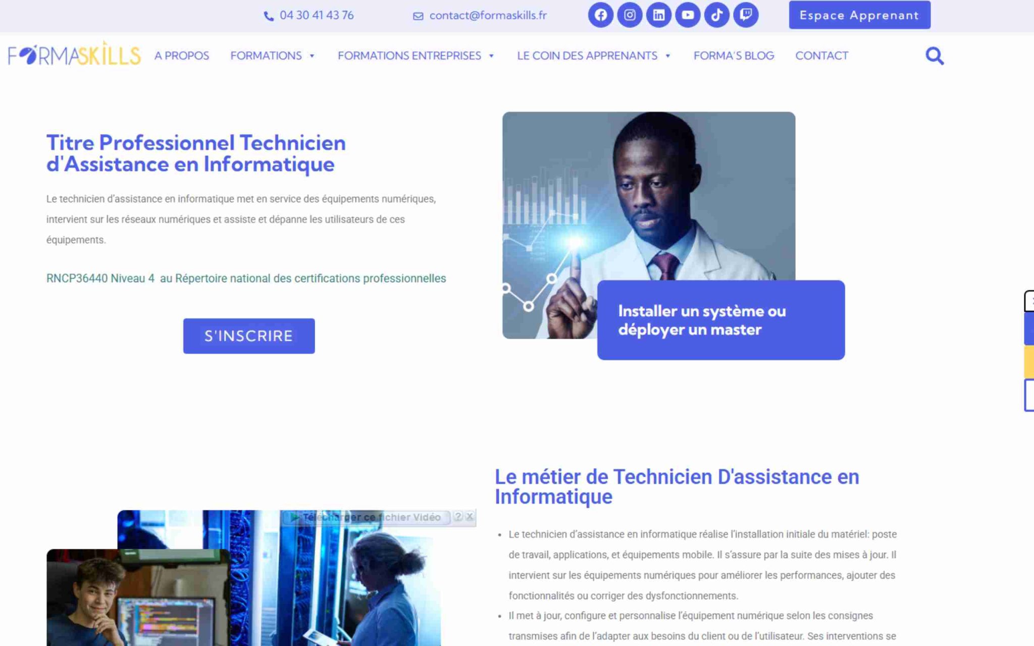 Titre Professionnel Technicien d'Assistance en Informatique - FORMASKILLS
