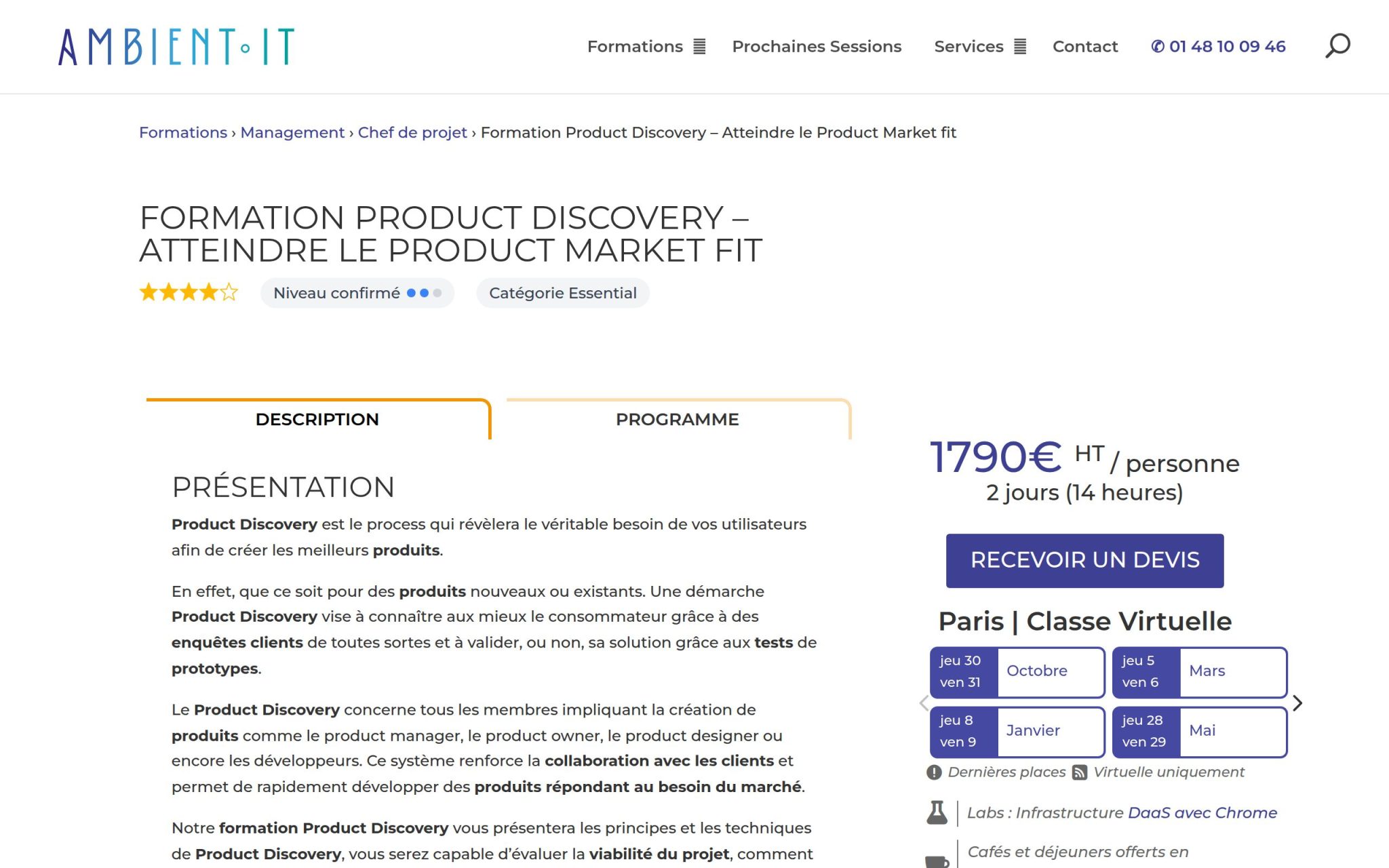 Formation Product Discovery – Atteindre le Product Market fit - Ambient IT