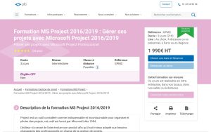 Formation MS Project 2016/2019 – Plb Consultant