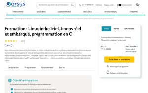 Linux industriel, temps réel et embarqué, programmation en C – Orsys
