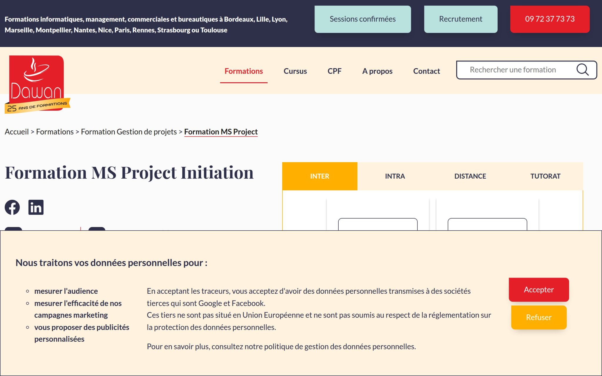 Formation MS Project Initiation - Dawan