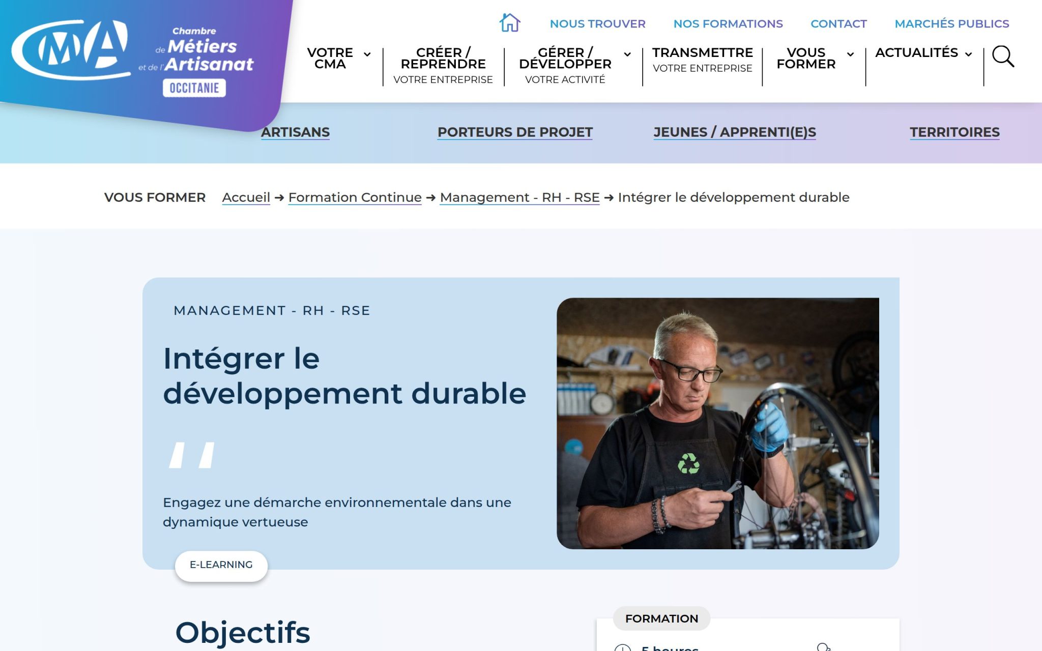 Intégrer le développement durable - Chambre de métiers et de l'artisanat du Gers