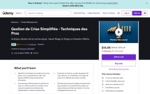 Gestion de Crise Simplifiée - Techniques des Pros - Udemy
