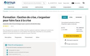 Gestion de crise, s'organiser pour faire face à la crise - Orsys