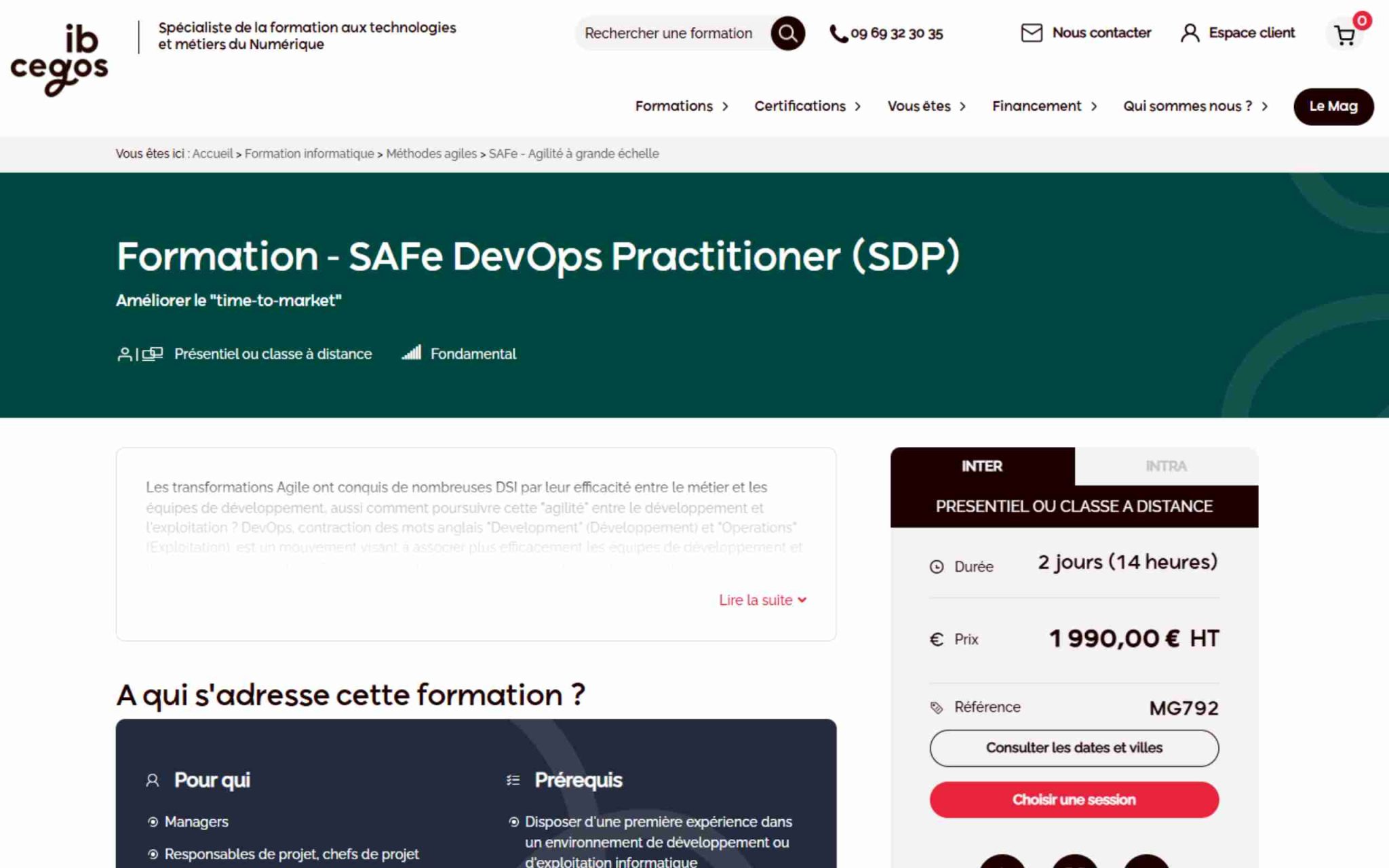 SAFe DevOps Practitioner (SDP) - ib Cegos