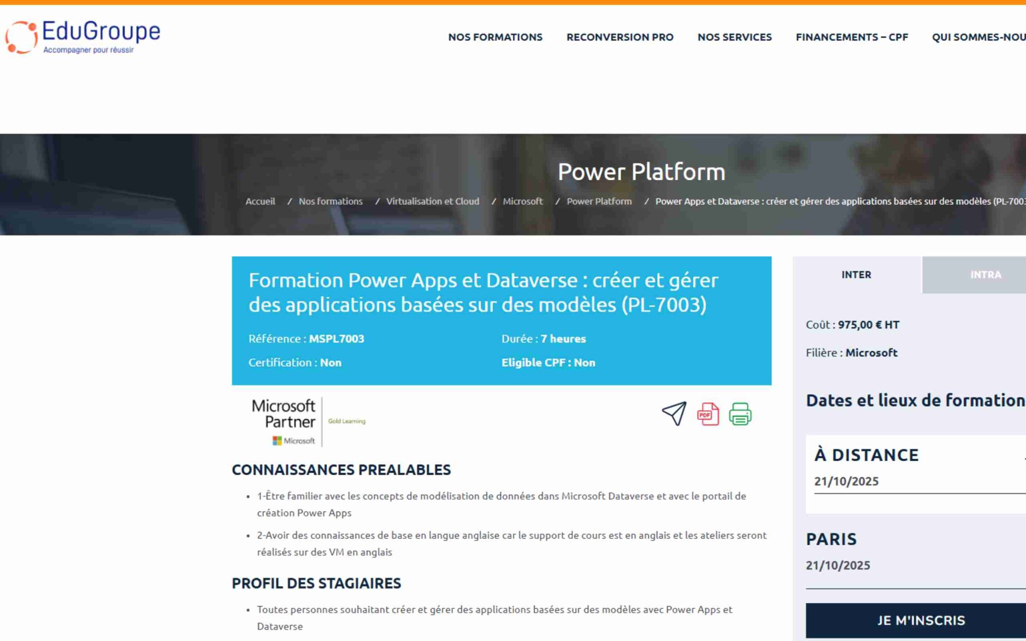 Formation Power Apps et Dataverse - EduGroupe
