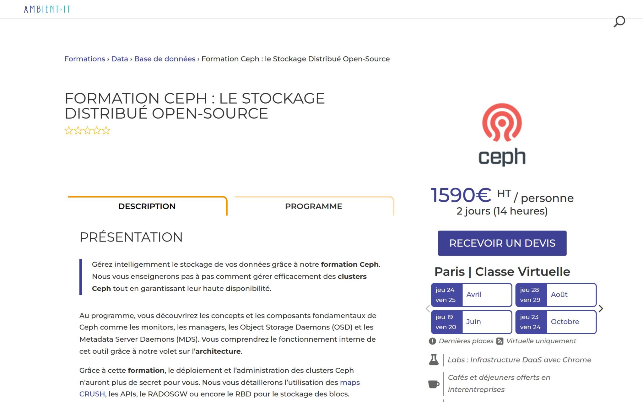 Formation Ceph : le Stockage Distribué Open-Source - Ambient IT
