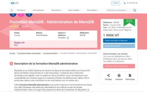 Formation MariaDB : Administration de MariaDB – Plb Consultant