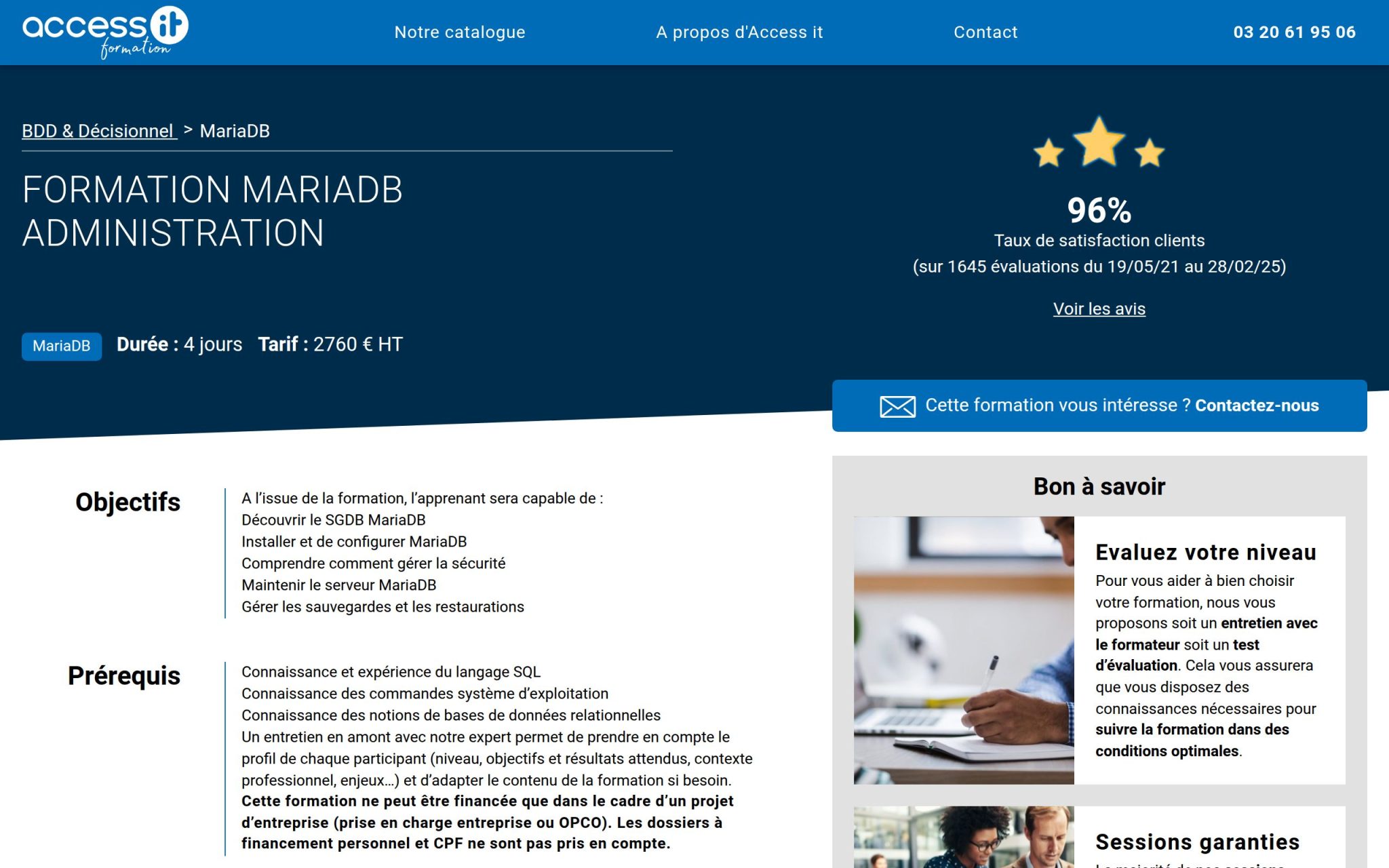 Formation MariaDB Administration - Access IT