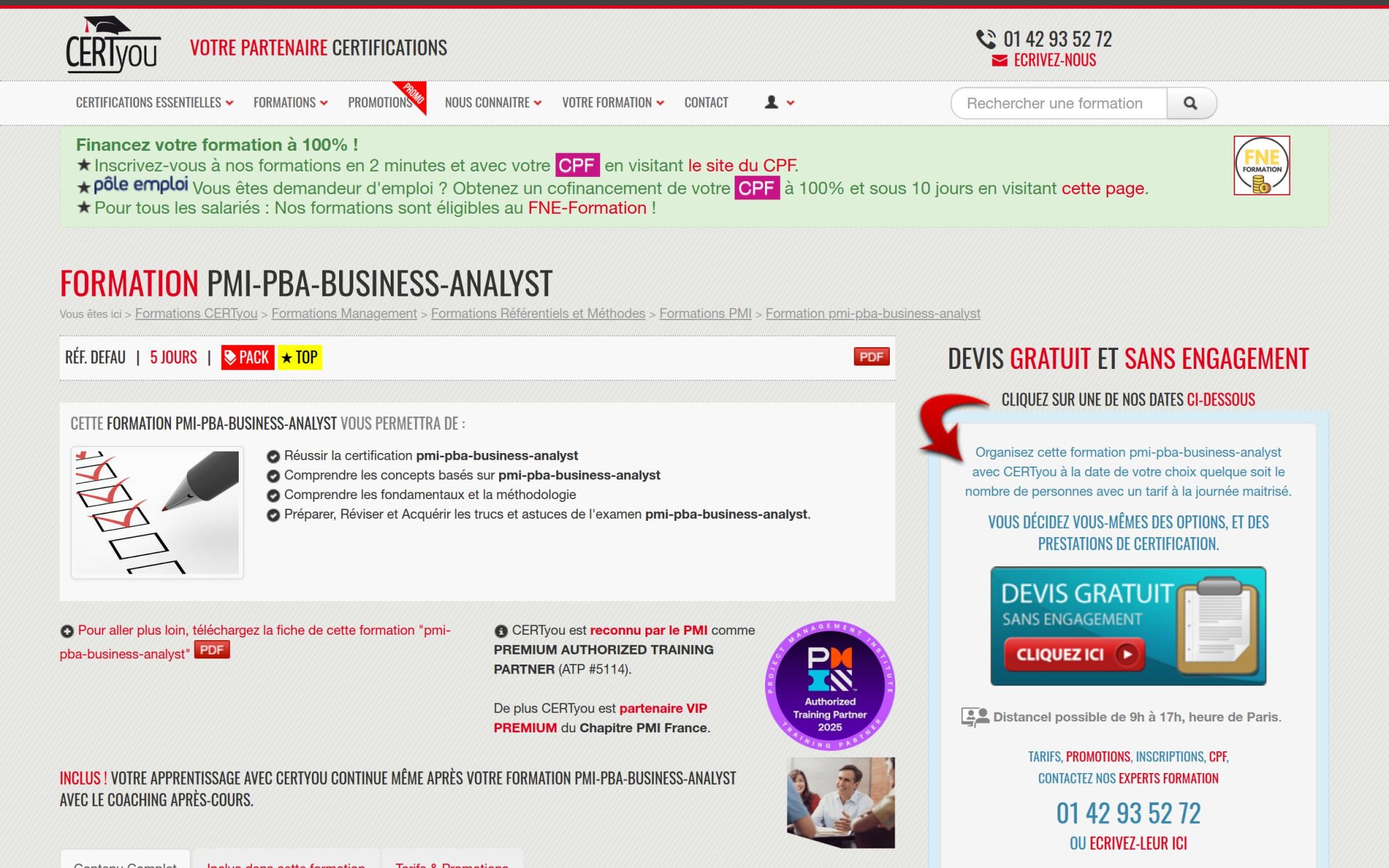 Formation pmi pba business analyst - CertYou