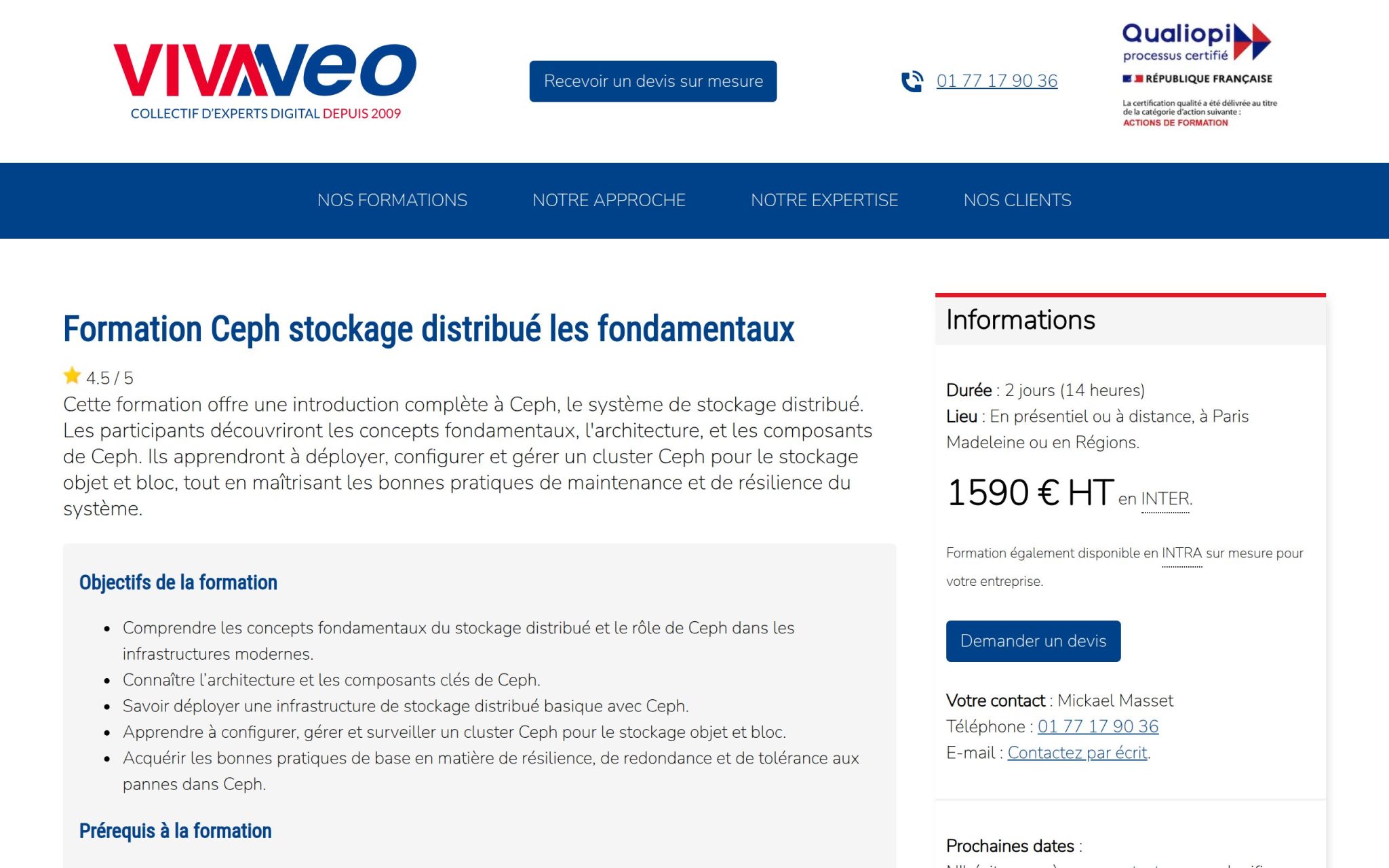 Formation Ceph stockage distribué les fondamentaux - Vivaneo