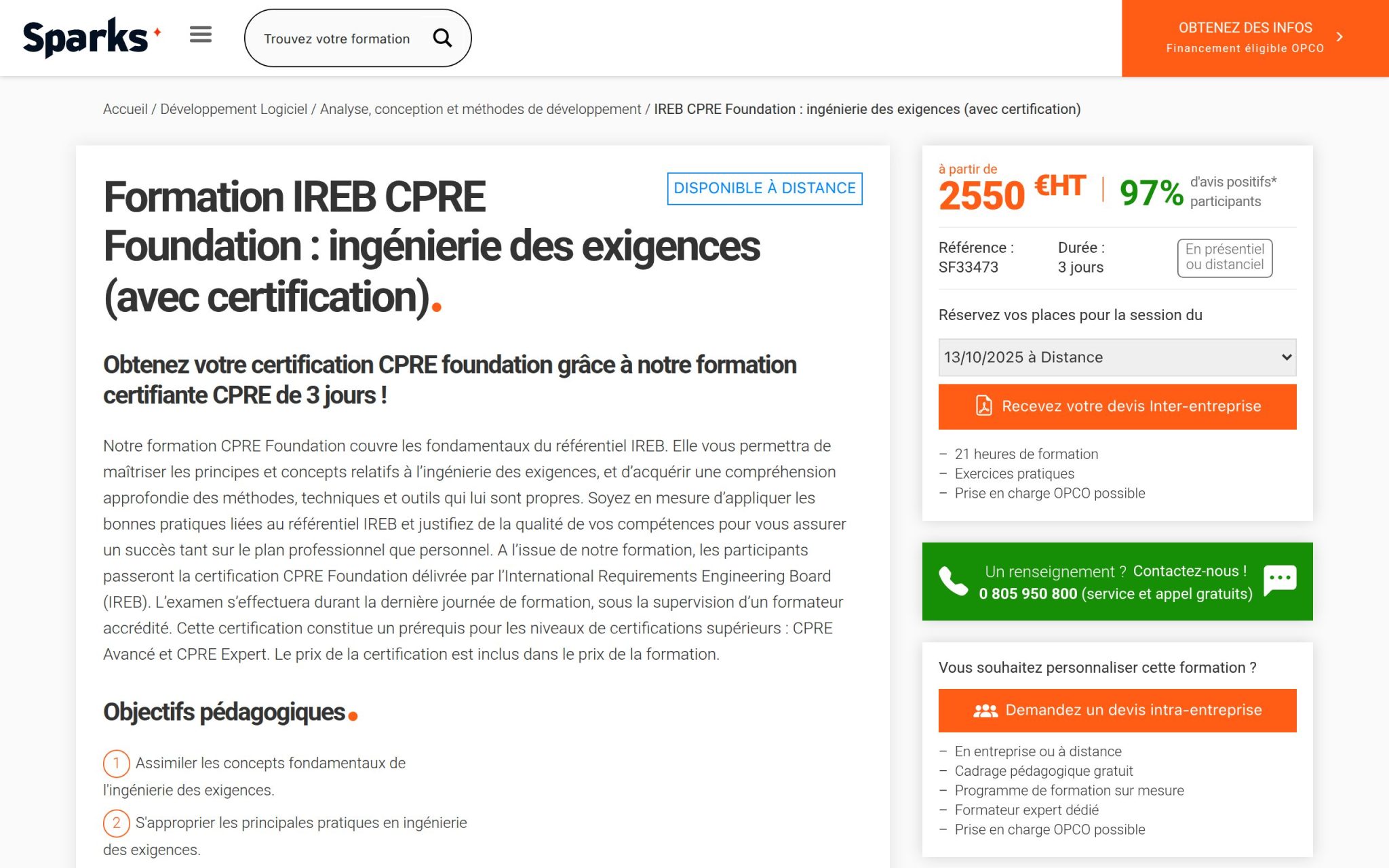 Formation IREB CPRE Foundation : ingénierie des exigences - Sparks