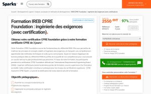 Formation IREB CPRE Foundation : ingénierie des exigences – Sparks