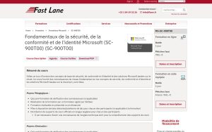 Formation Fondamentaux de la sécurité, de la conformité et de l’identité Microsoft – Fast Lane