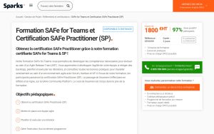 Formation SAFe for Teams et Certification SAFe Practitioner – Sparks