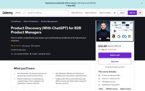 Product Discovery (With ChatGPT) for B2B Product Managers – Udemy