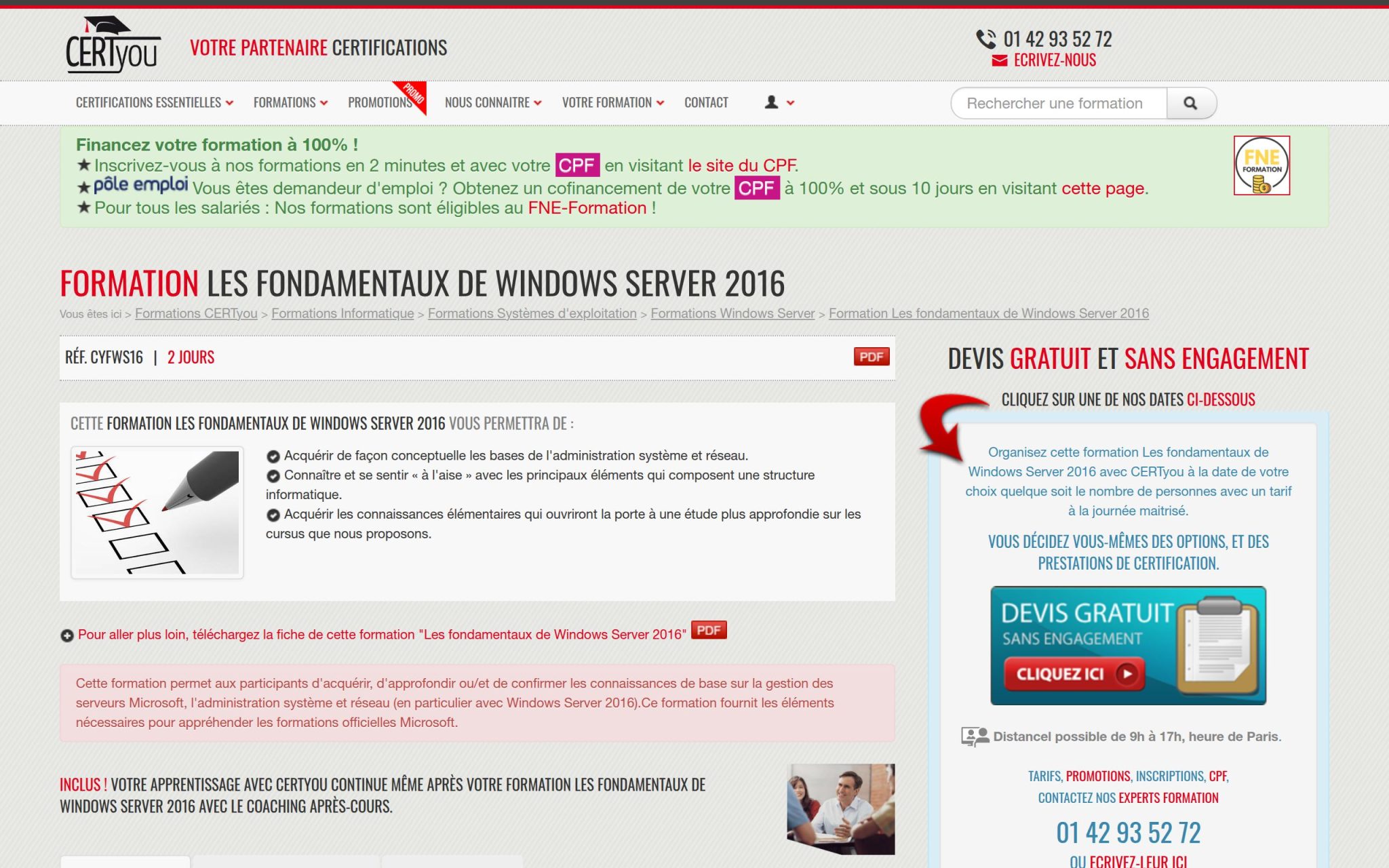 Formation Les fondamentaux de Windows Server 2016 - CertYou