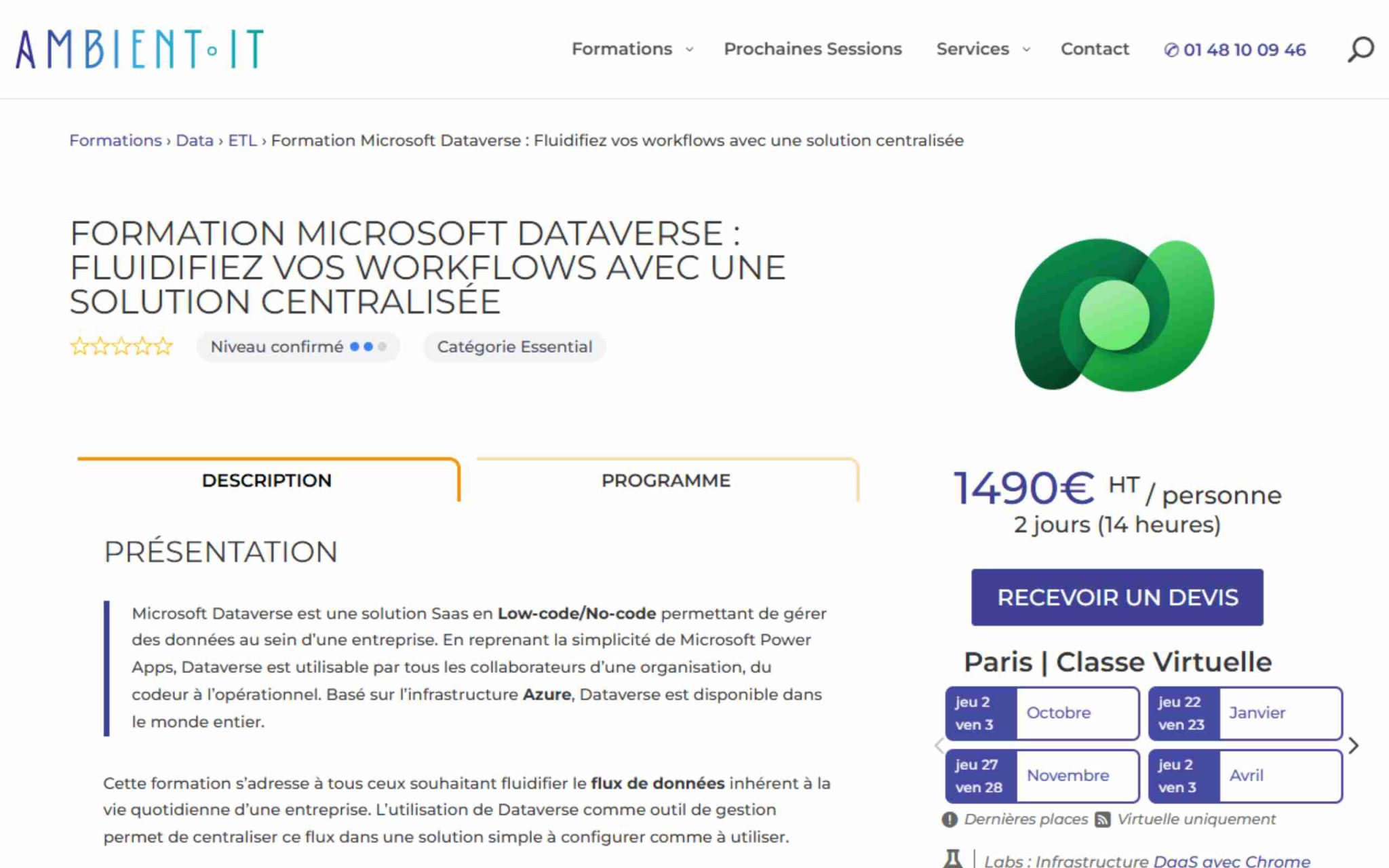 Formation Microsoft Dataverse - Ambient IT