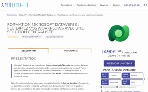 Formation Microsoft Dataverse – Ambient IT