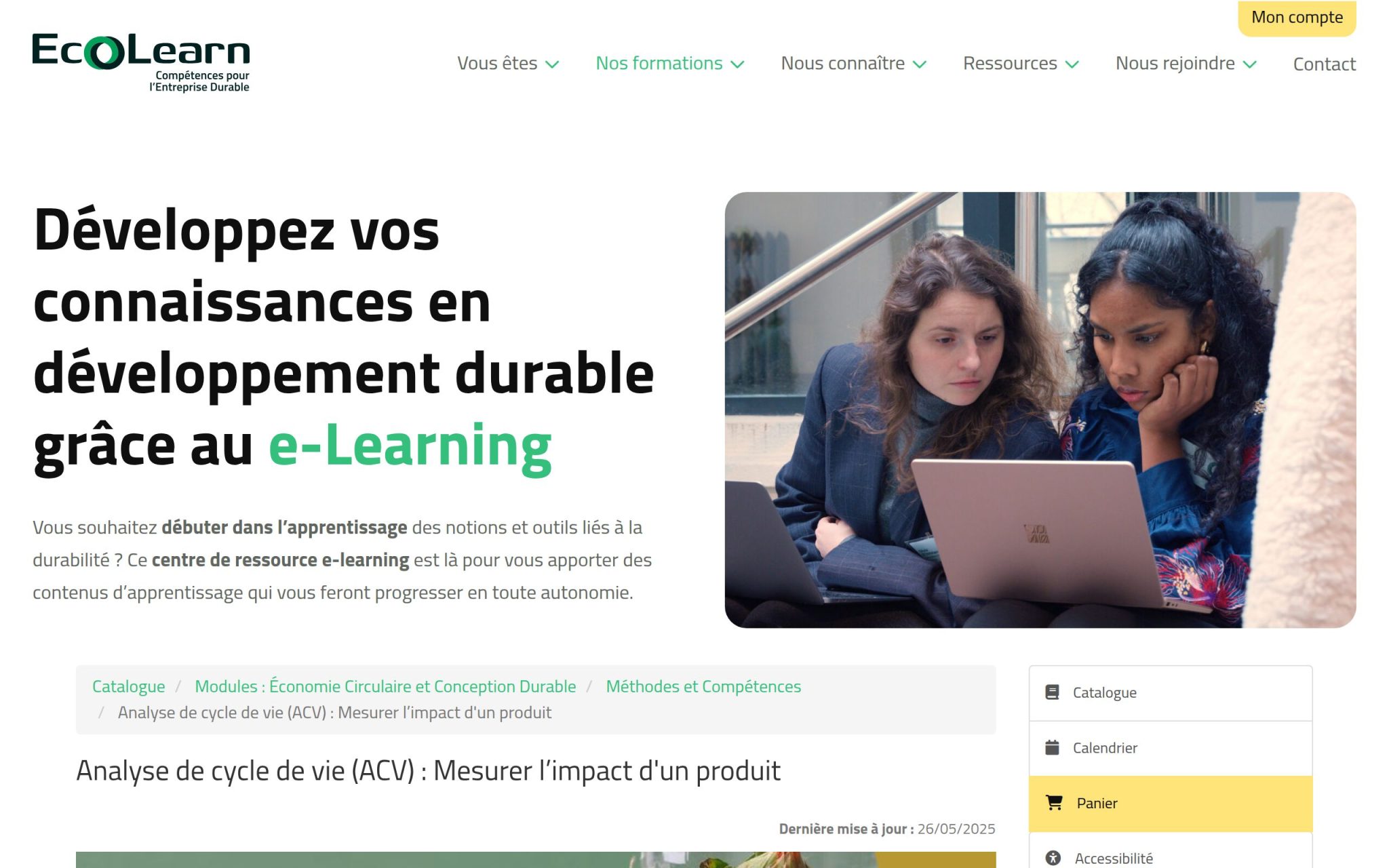 Analyse de cycle de vie (ACV) - Ecolearn