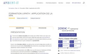 Formation UiPath : Application de la RPA – Ambient IT