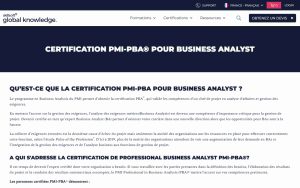 Certification PMI-PBA® pour Business Analyst – Skillsoft Global Knowledge