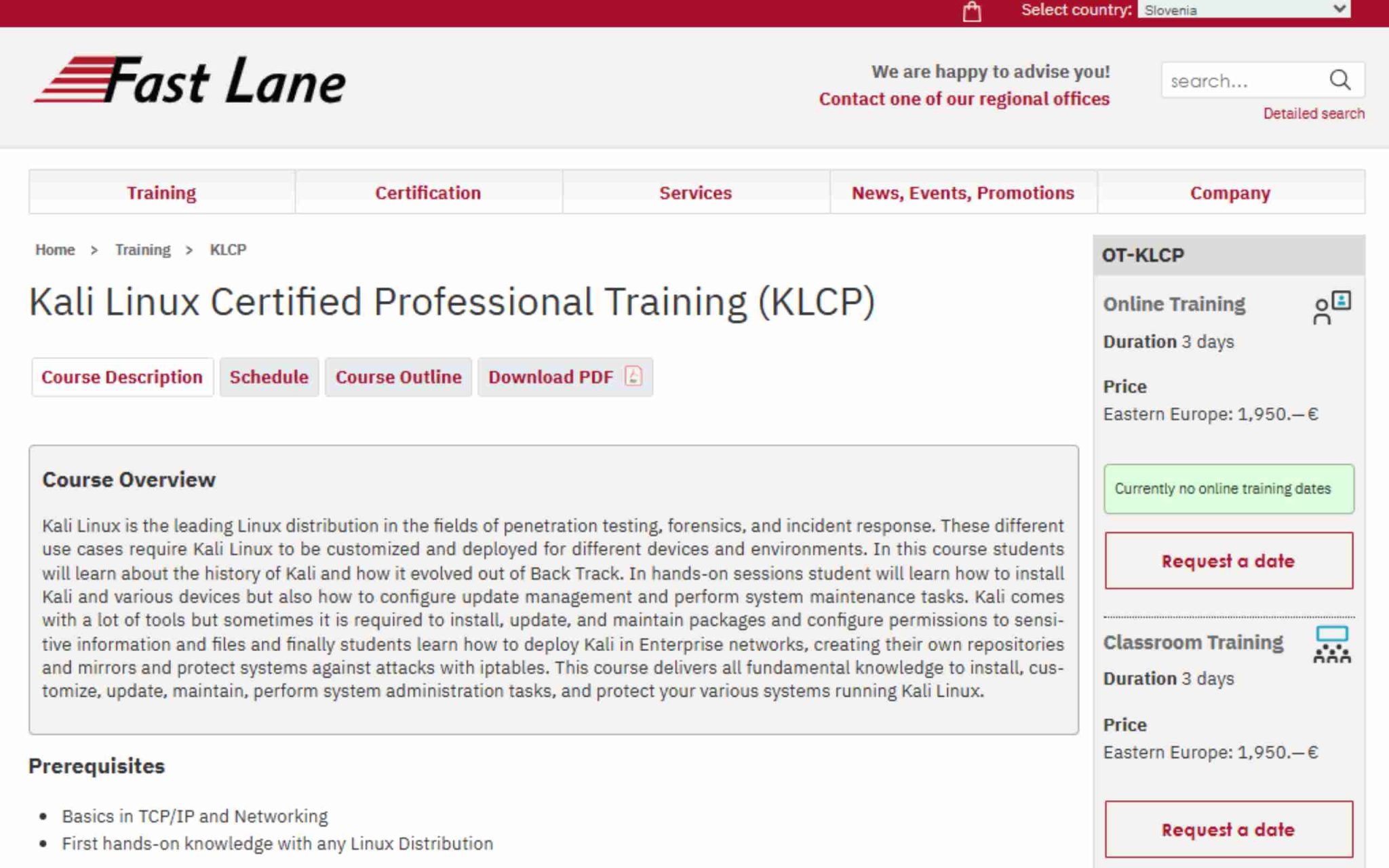 Formation professionnelle certifiée Kali Linux (KLCP) - Fast Lane
