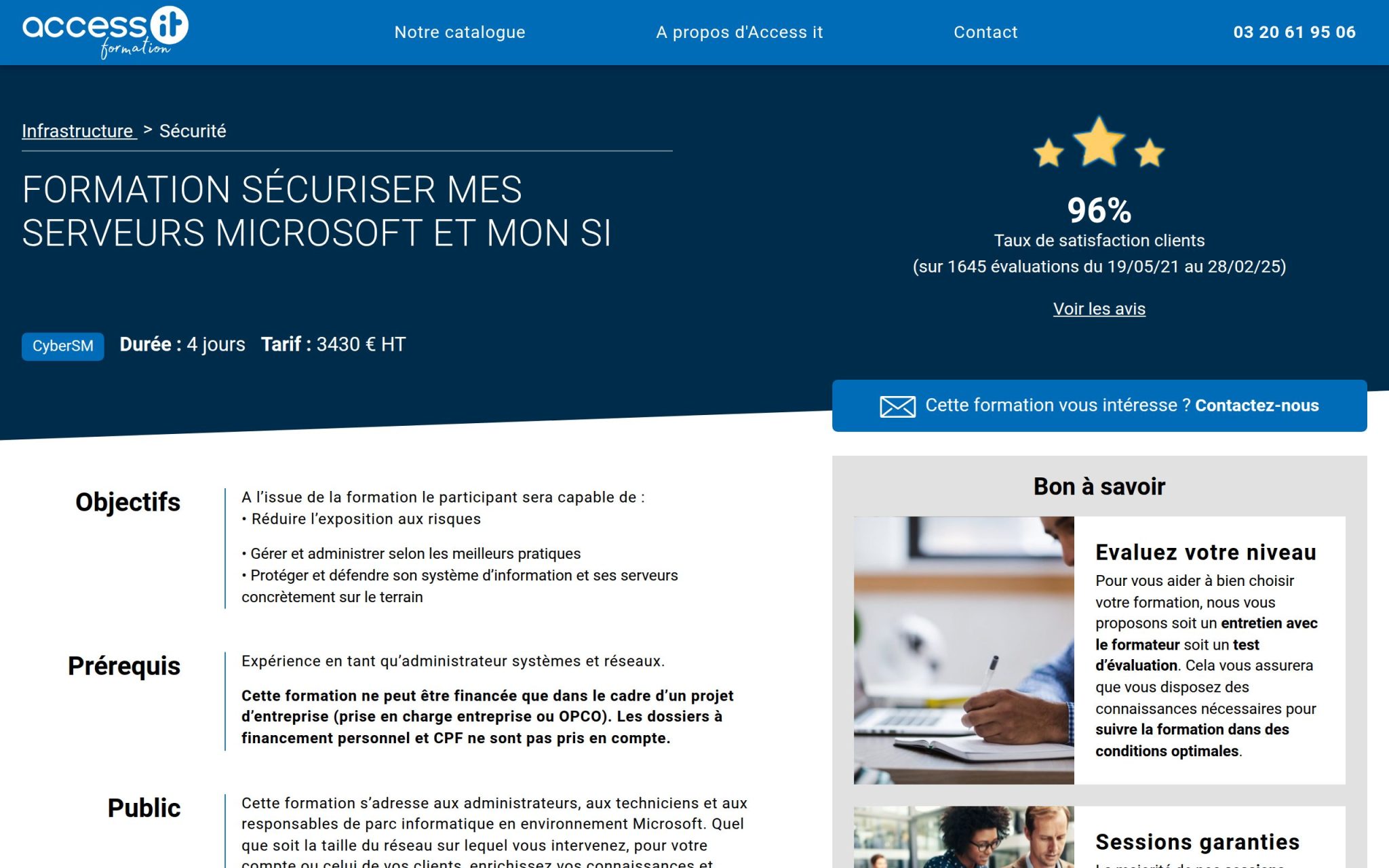 Formation Sécuriser mes Serveurs Microsoft et mon SI - Access IT