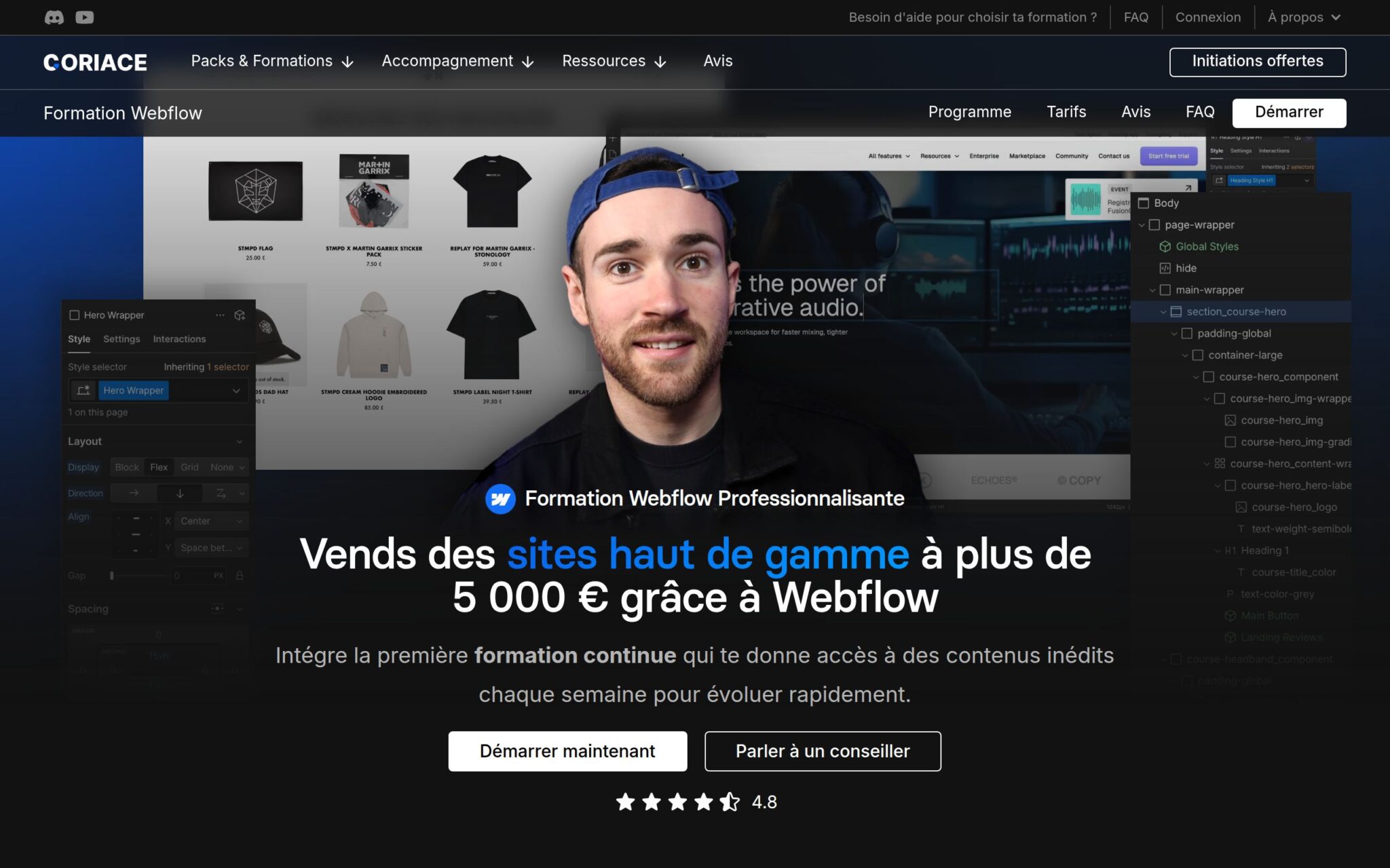 Formation Webflow - CORIACE