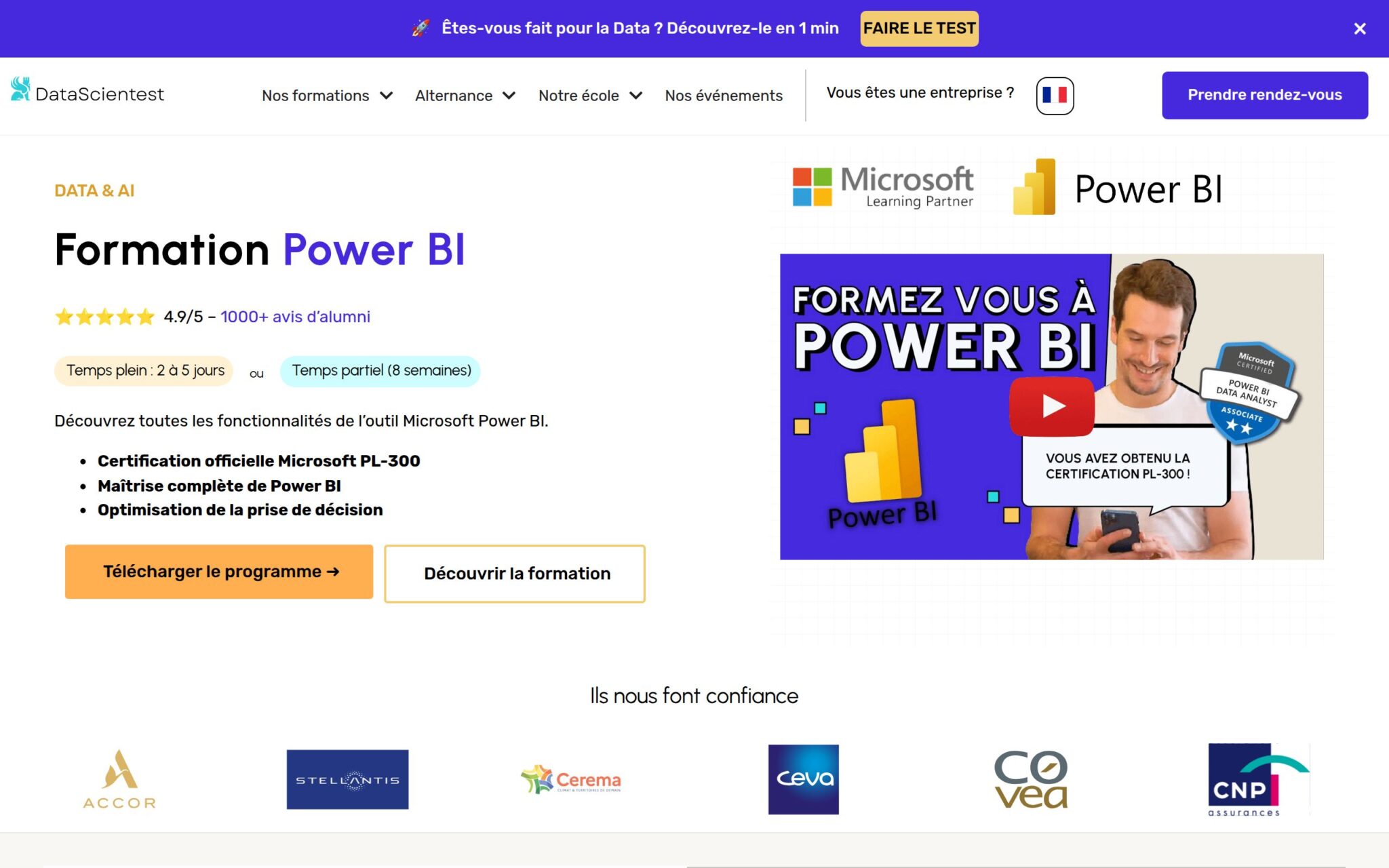 Power BI PL-300 - DataScientest.com