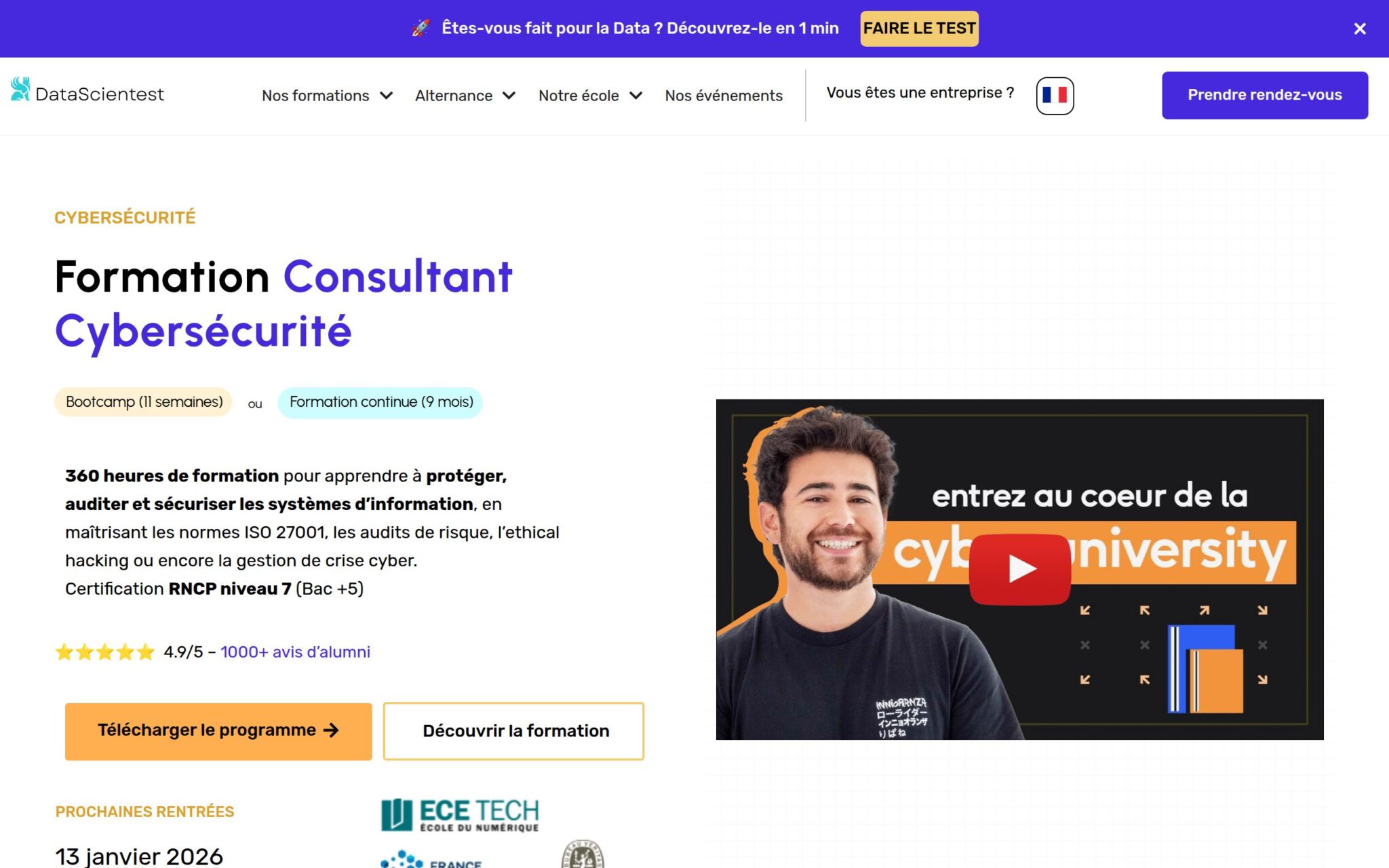 Consultant Cybersécurité - DataScientest.com