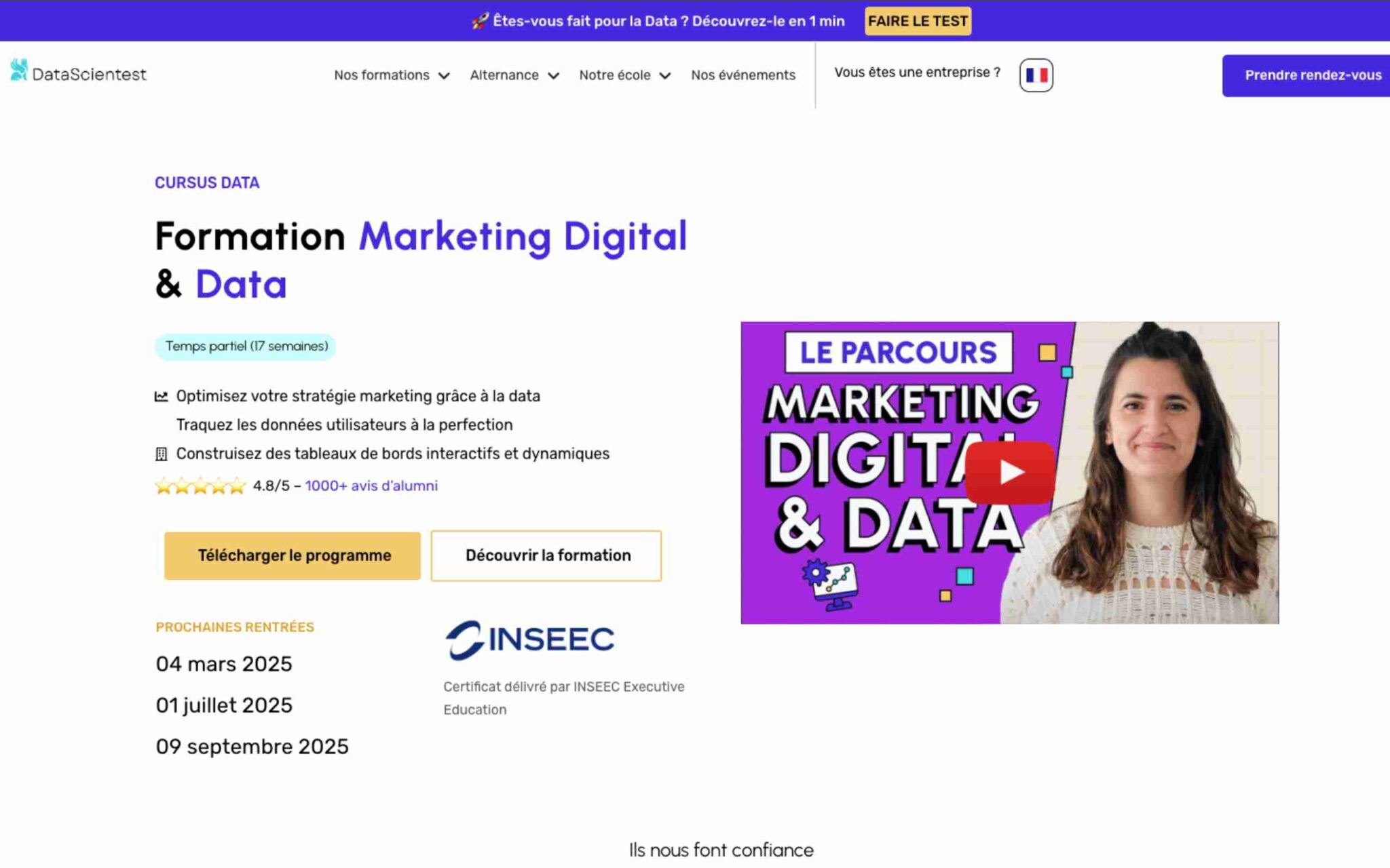 Formation Marketing Digital & Data - DataScientest.com