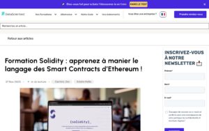 Formation Solidity  – DataScientest.com