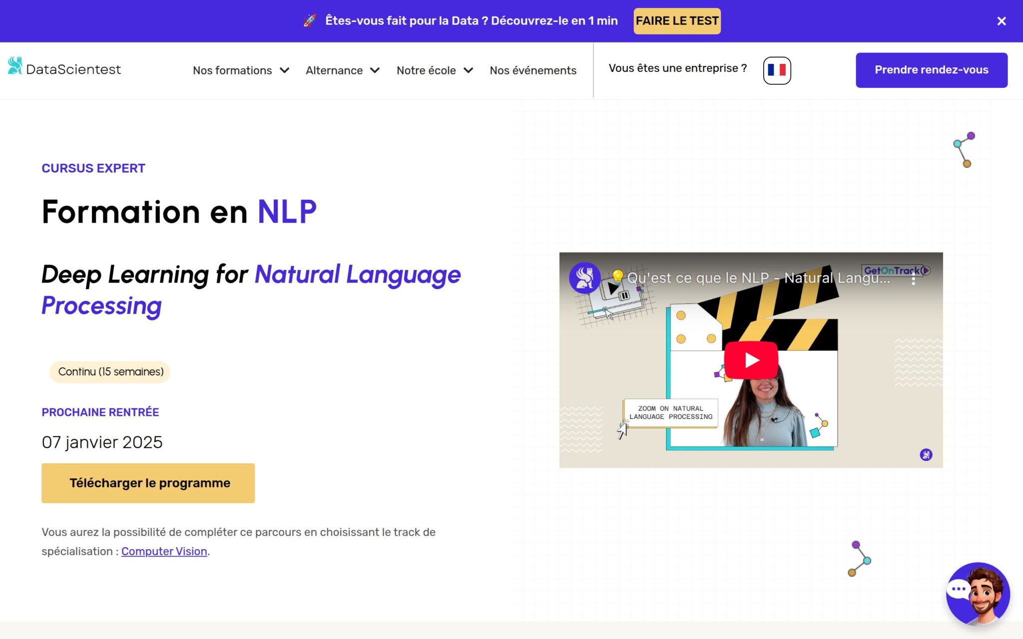 Formation en NLP - DataScientest.com