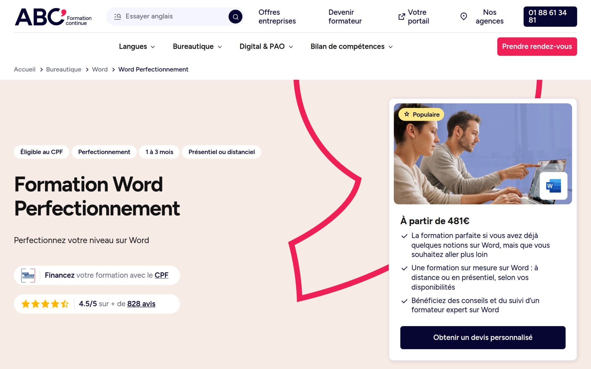 Word Perfectionnement - ABC FORMATION CONTINUE
