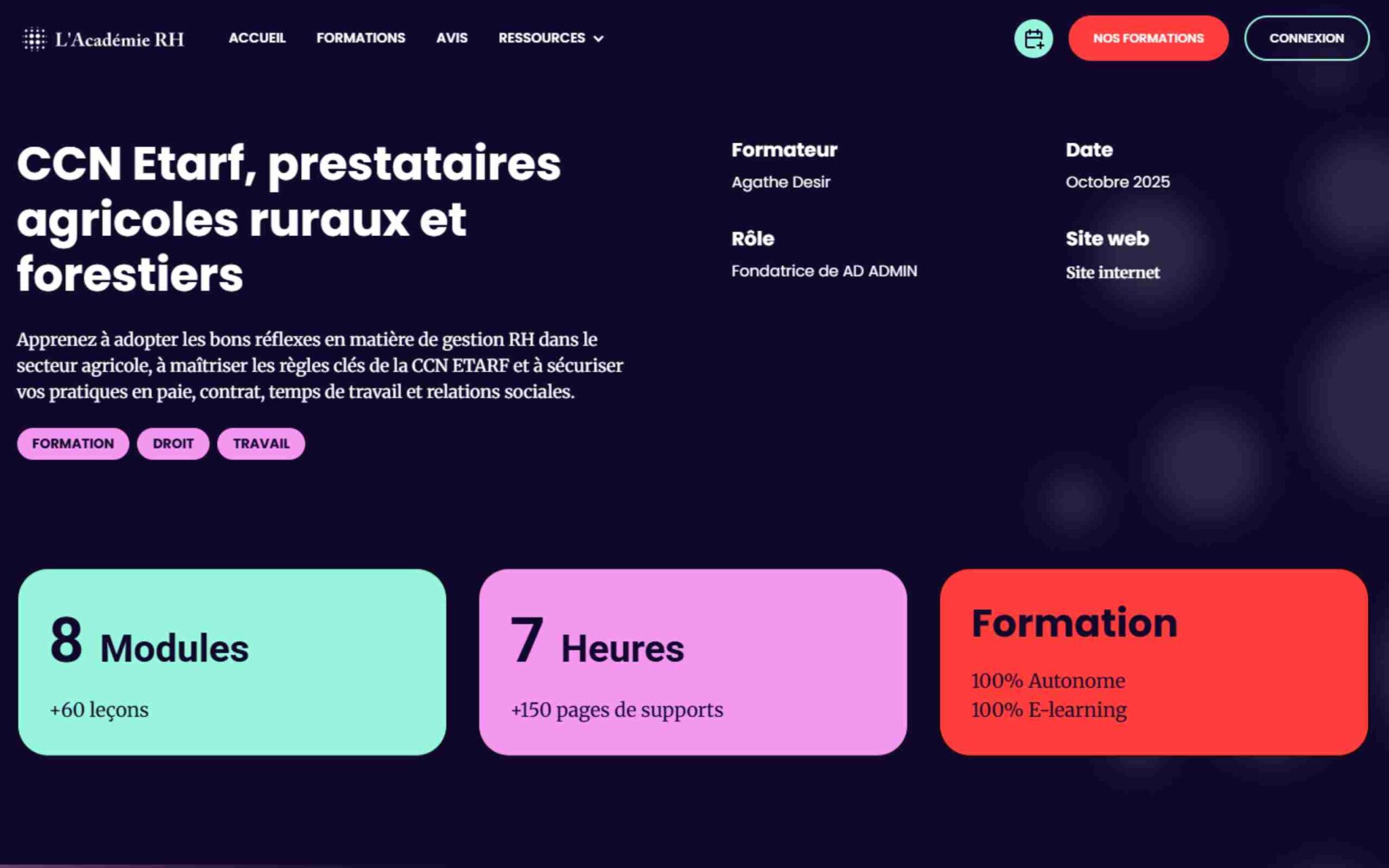 CCN ETARF Prestataires agricoles, ruraux et forestiers - Académie RH