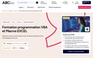 Excel Utiliser les macros et la programmation VBA - ABC FORMATION CONTINUE
